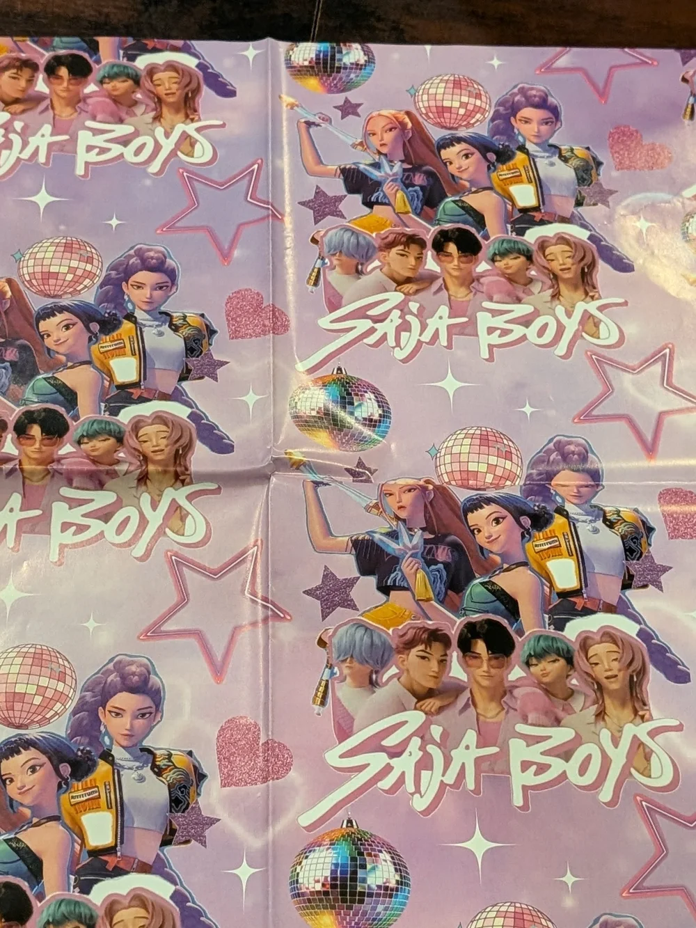 3 K-pop Demon Hunters Party Wrapping Paper Sheets